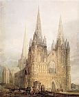 The West Front of Lichfield Cathedral by Thomas Girtin